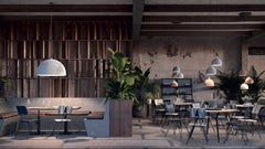 Urban Concrete 80 Hängeleuchte in Weiß mit weichem grauem Diffusor von Diesel Living