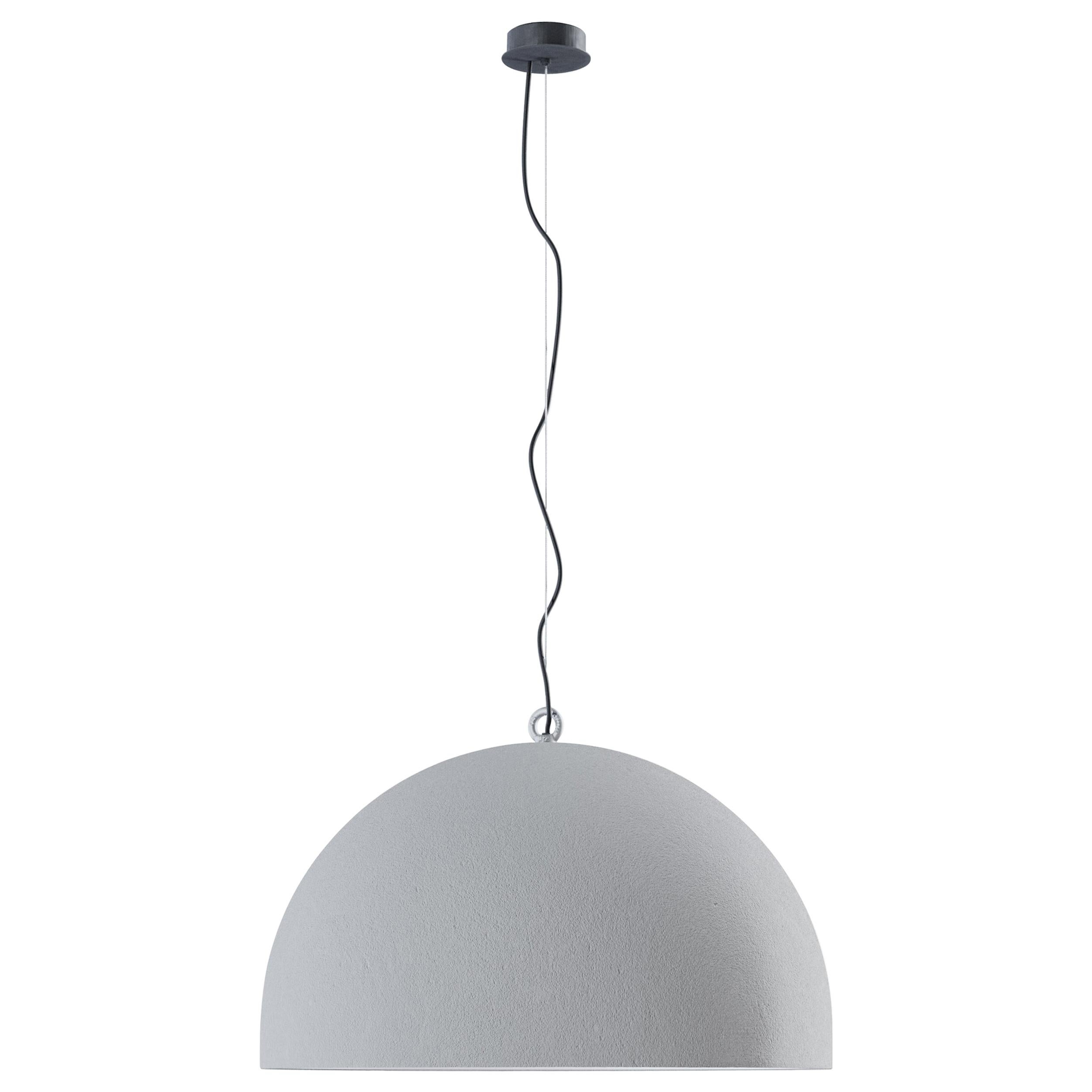 Urban Concrete 80 Suspension in White with Tough Gray Diffuser by Diesel Living For Sale