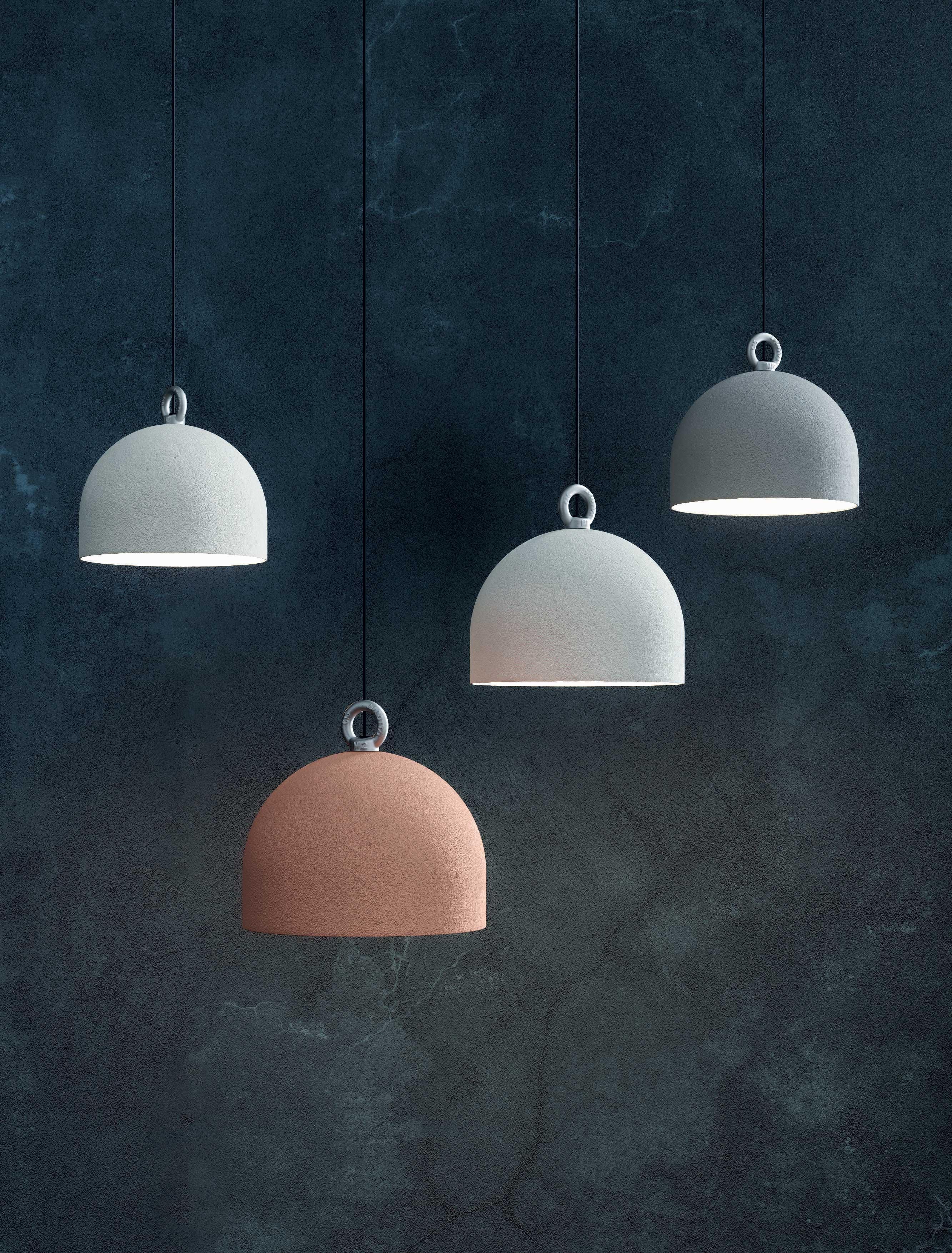 Concrete URBAN CONCRETE 80 Suspension lamp in Soft Gray by Diesel Living with Lodes For Sale