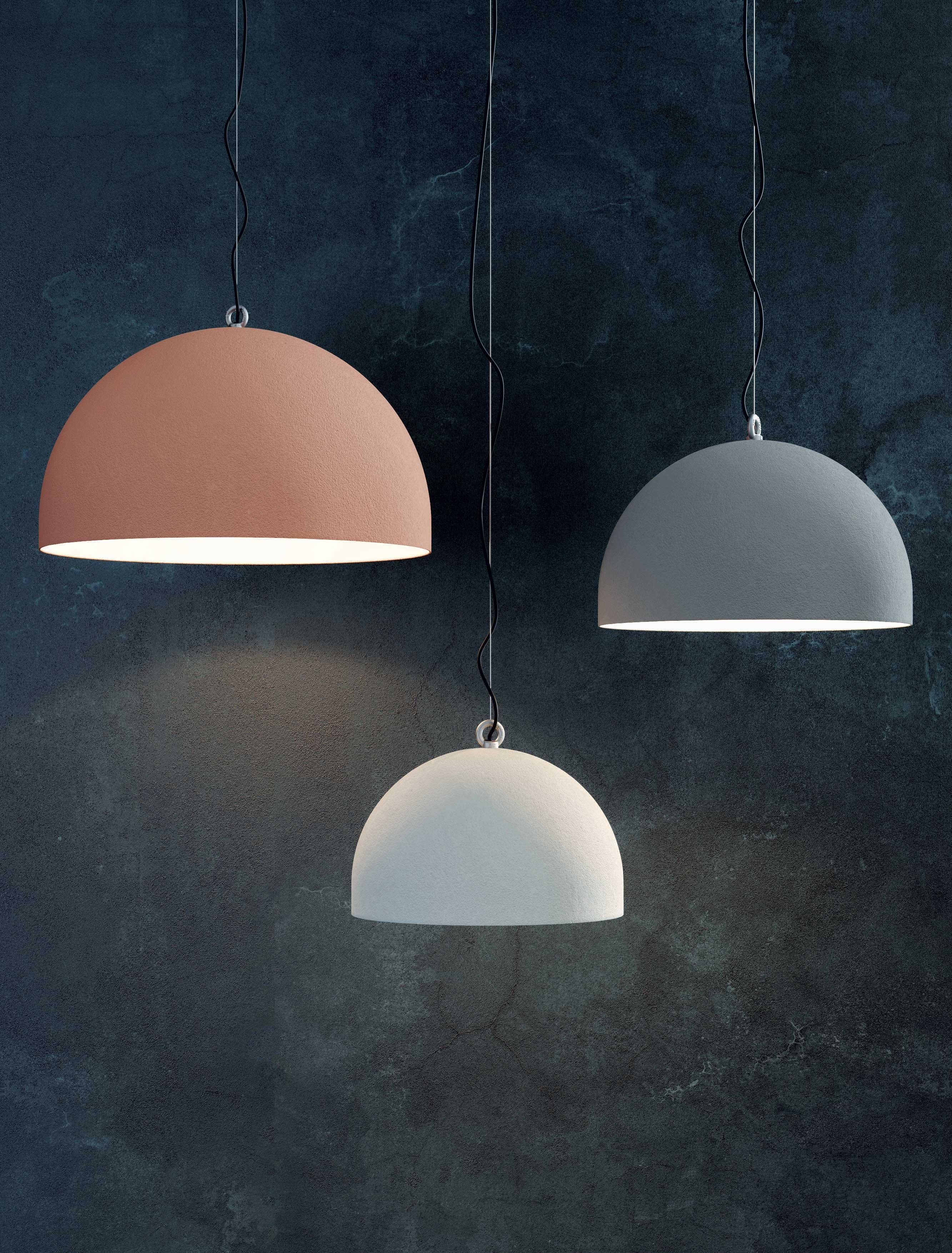 URBAN CONCRETE 80 Suspension lamp in Soft Gray by Diesel Living with Lodes For Sale 1