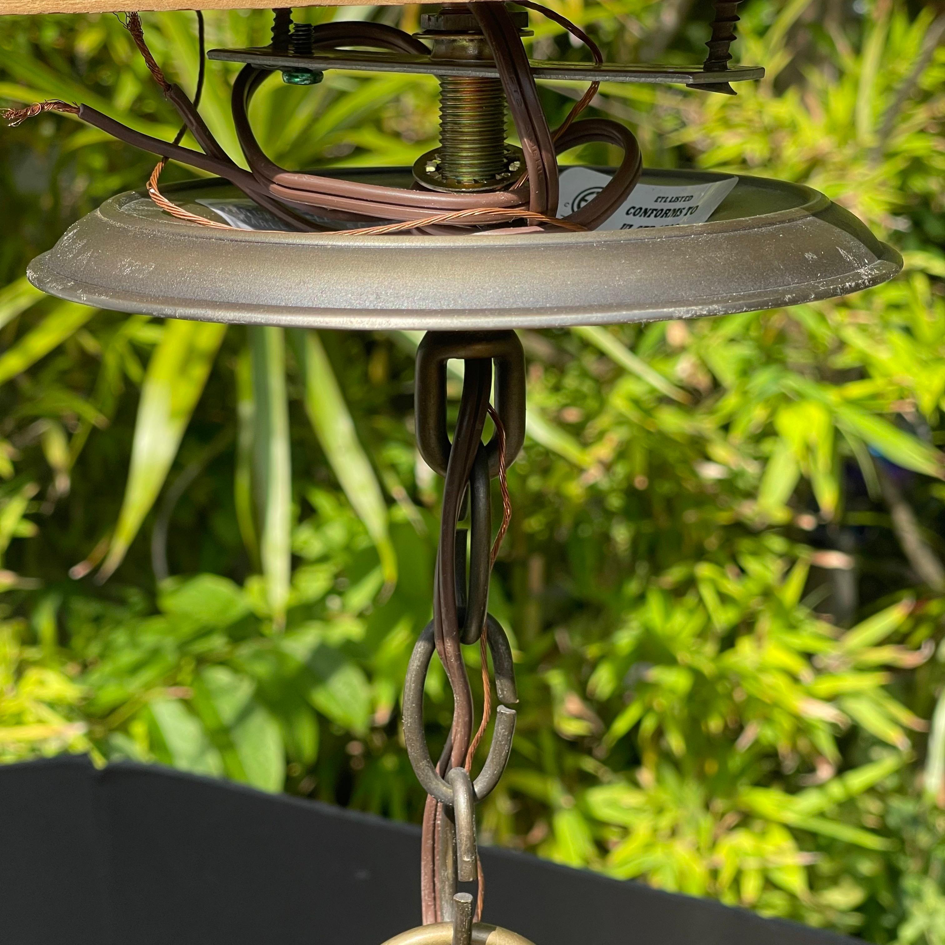 Urban Electric Smoke Bell, Hängeleuchte aus antikem Messing mit Zierglas und antiker Messing-Hängelampe im Angebot 5