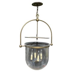 Urban Electric Smoke Bell Seeded Glass Antique Brass Pendant Light Chandelier