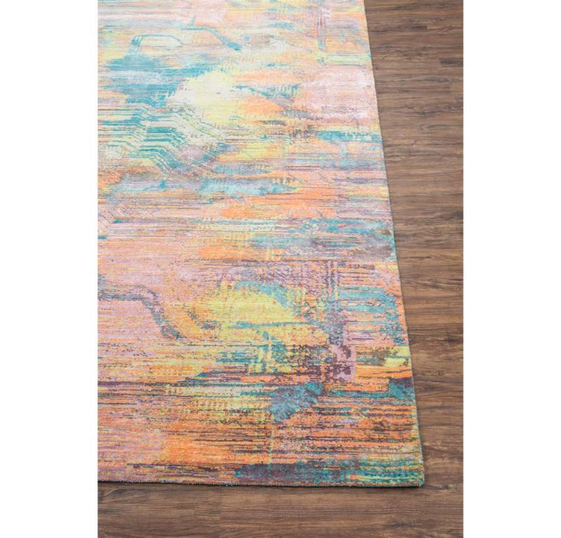 Modern Urban Euphoria Capri & Classic Gray 195x295 cm Hand Knotted Rug For Sale
