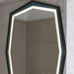 Specchio esagonale urbano in ottone