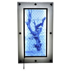 Urban Industrial Art Photo Transparency, Lucite, LED Lights "Tree"