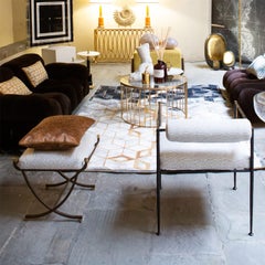 Urban Iron Hocker mit gepolstertem Kissen