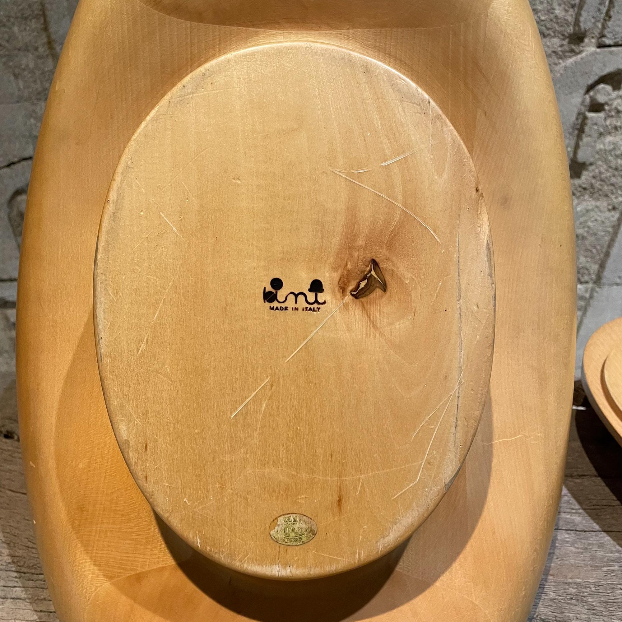 Urban Italian Cowboy Hat Ice Bucket Maple Wood Alfonso Bini Firenze Italy 1970s In Good Condition In Chula Vista, CA