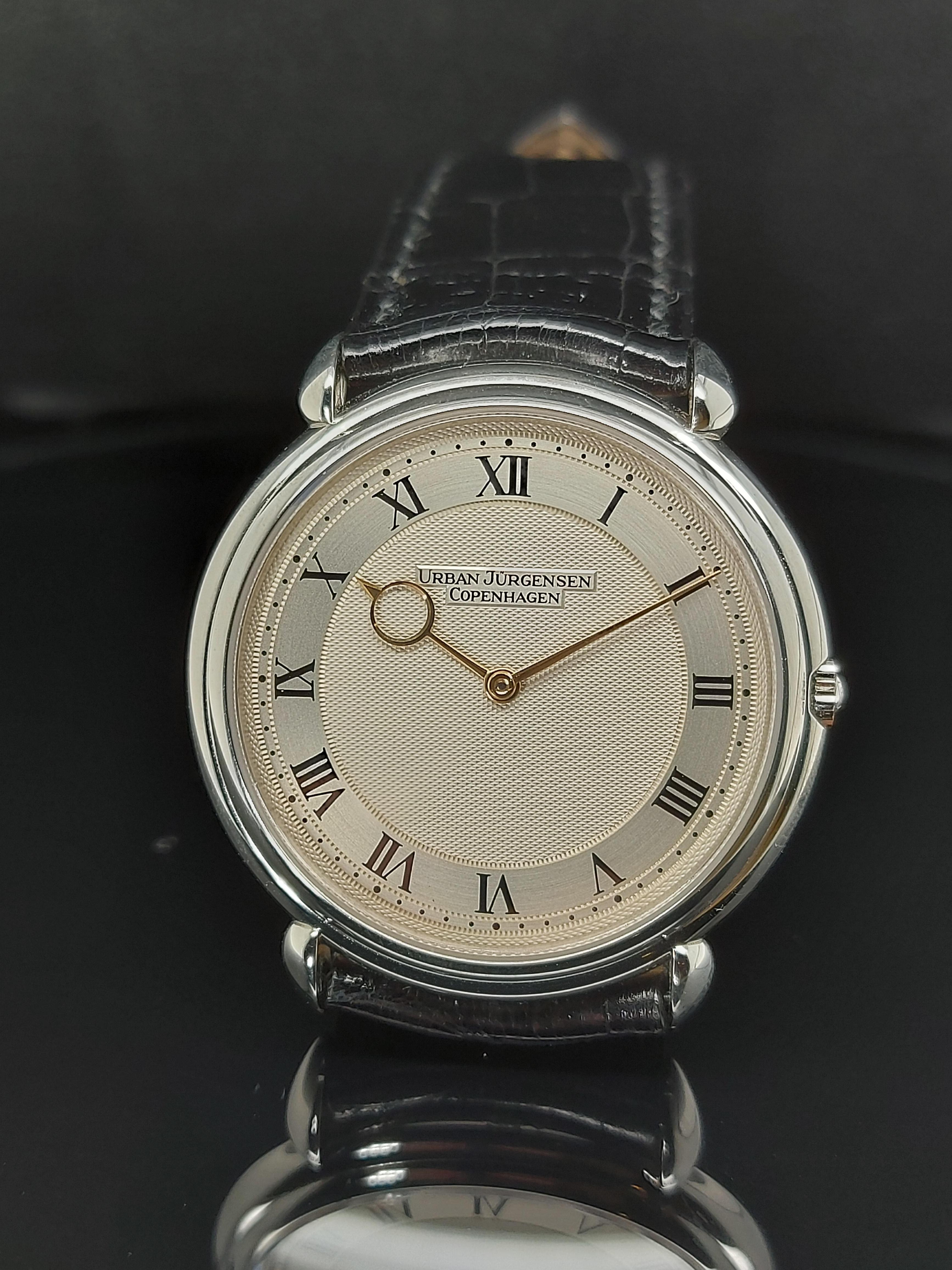 Urban Jürgensen Platinum Limited Edition Automatic Wristwatch Reference 5 For Sale 3