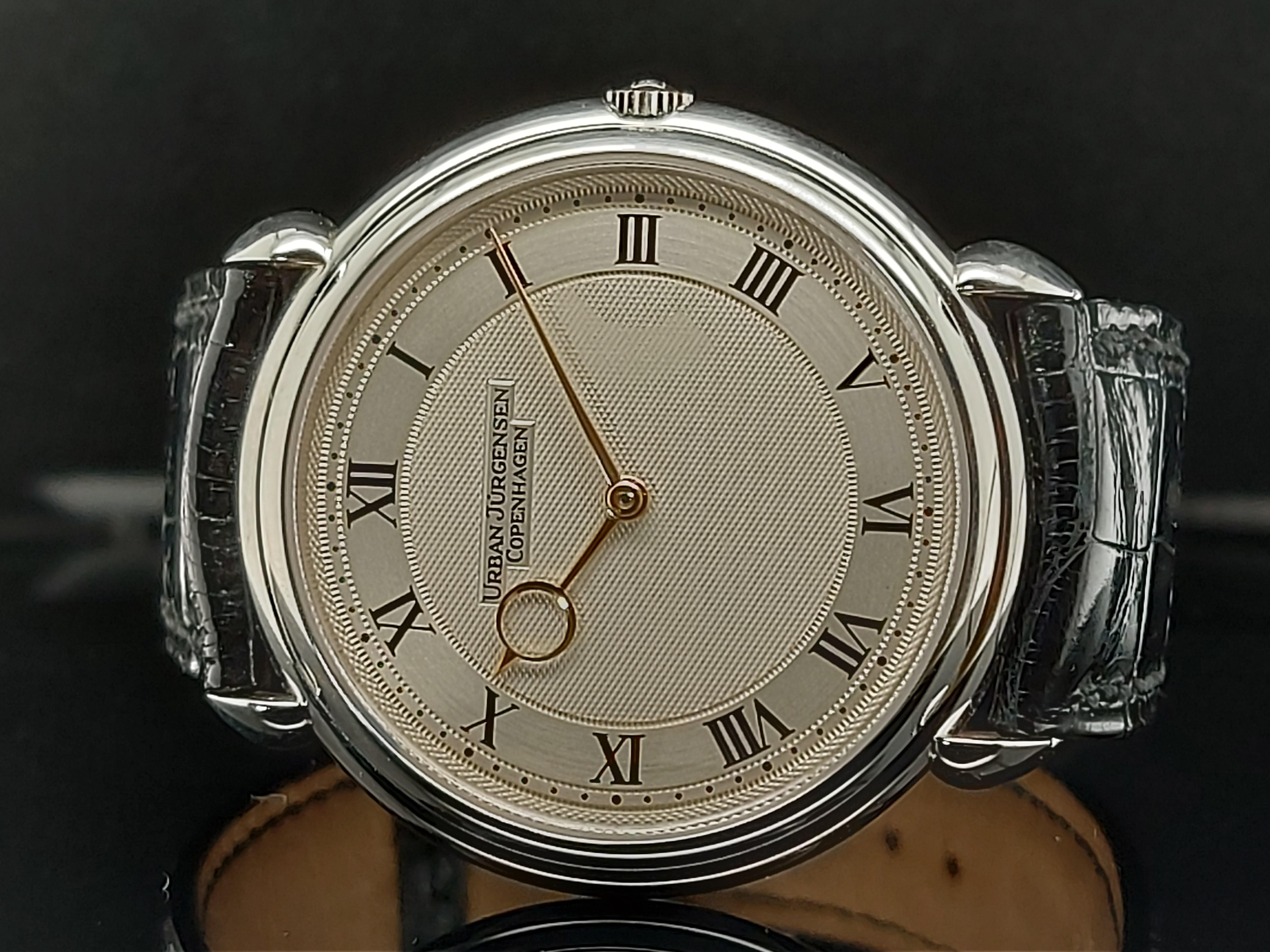 Urban Jürgensen Platinum Limited Edition Automatic Wristwatch Reference 5 For Sale 4
