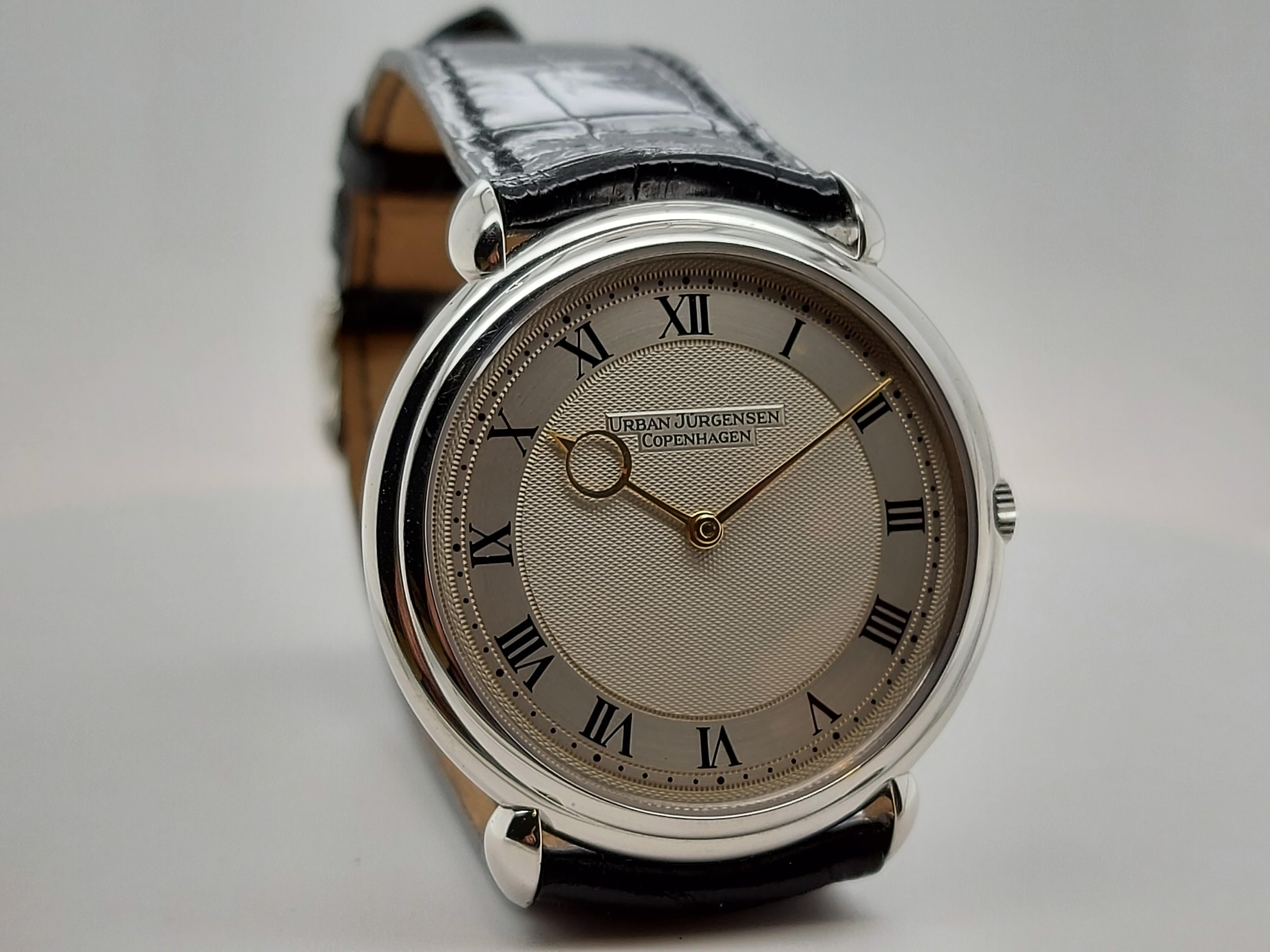 Urban Jürgensen Platinum Limited Edition Automatic Wristwatch Reference 5 For Sale 6