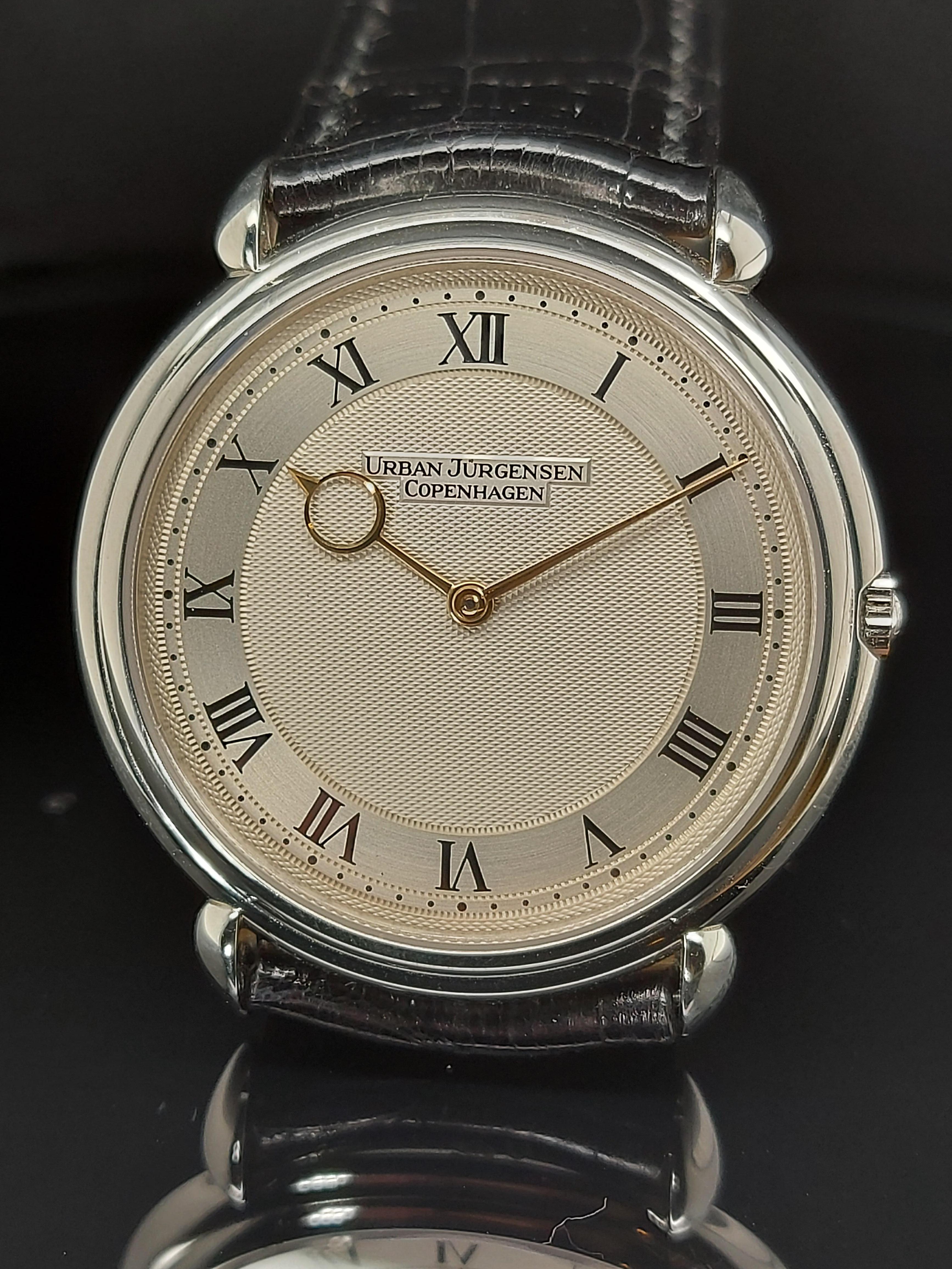 Urban Jürgensen Platinum Limited Edition Automatic Wristwatch Reference 5 For Sale 1