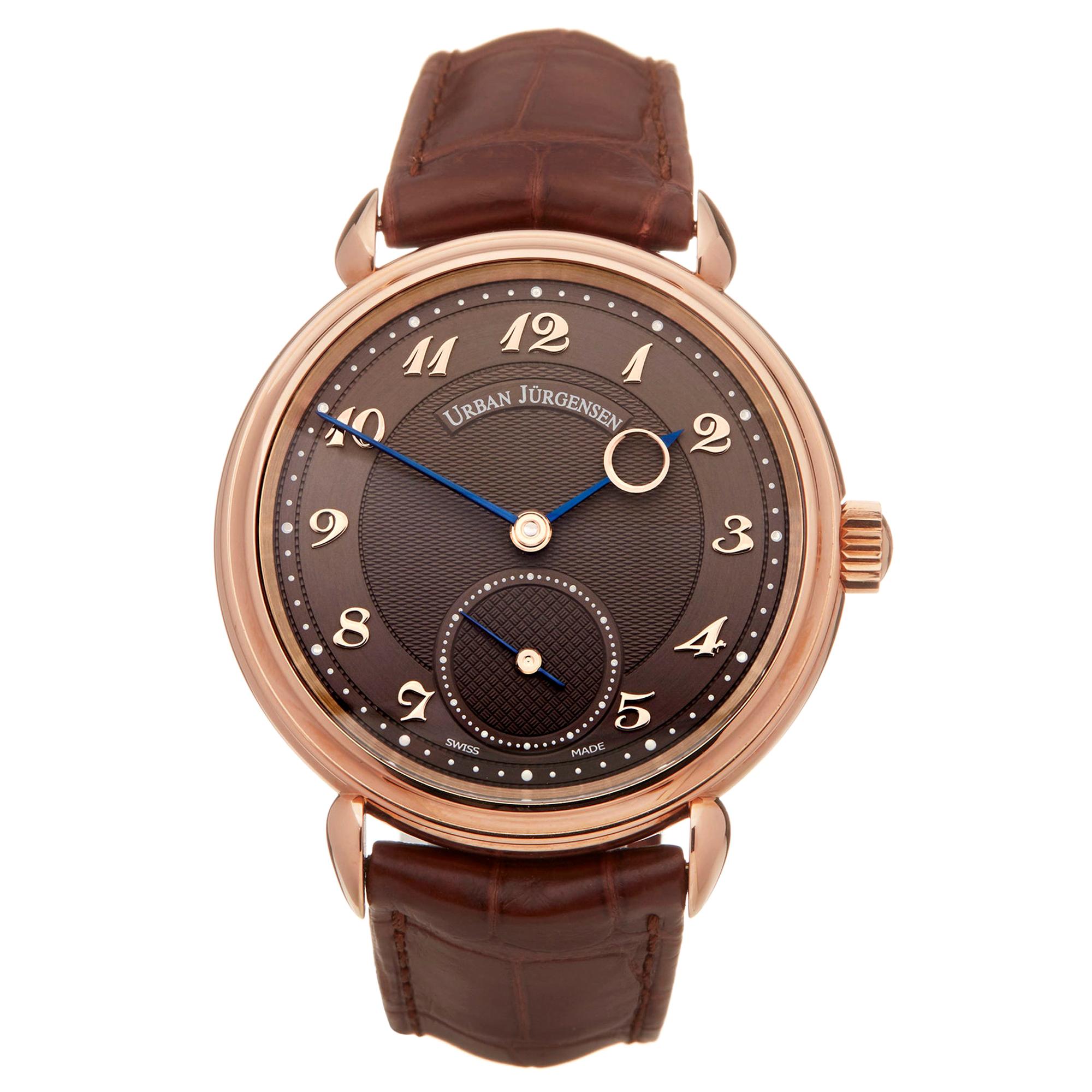 Urban Jurgensen Time Only 18 Karat Rose Gold Rose Gold 1140RG Wristwatch