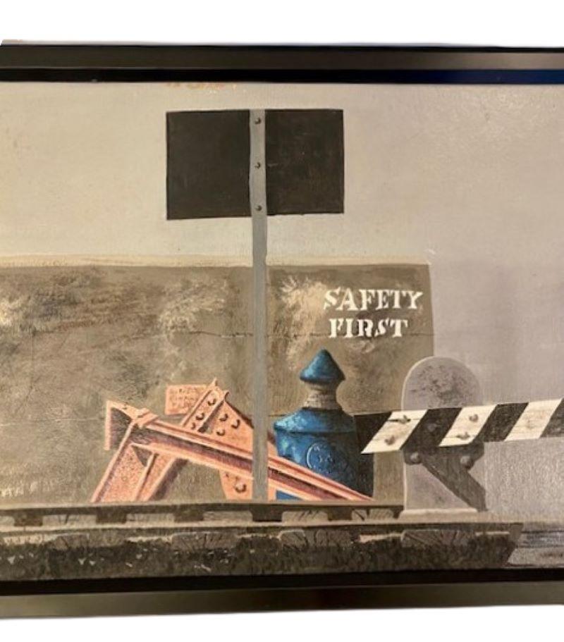 Autre Paysage urbain avec passage à niveau, par John Austin, vers les années 1990 en vente