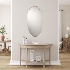 Urbaner ovaler messingfarbener Spiegel von Bronzetto