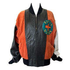 Urban Renewal by M Julian Leather and Suede Bomber Jacket, 1980s