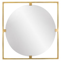 Urban brass round mirror