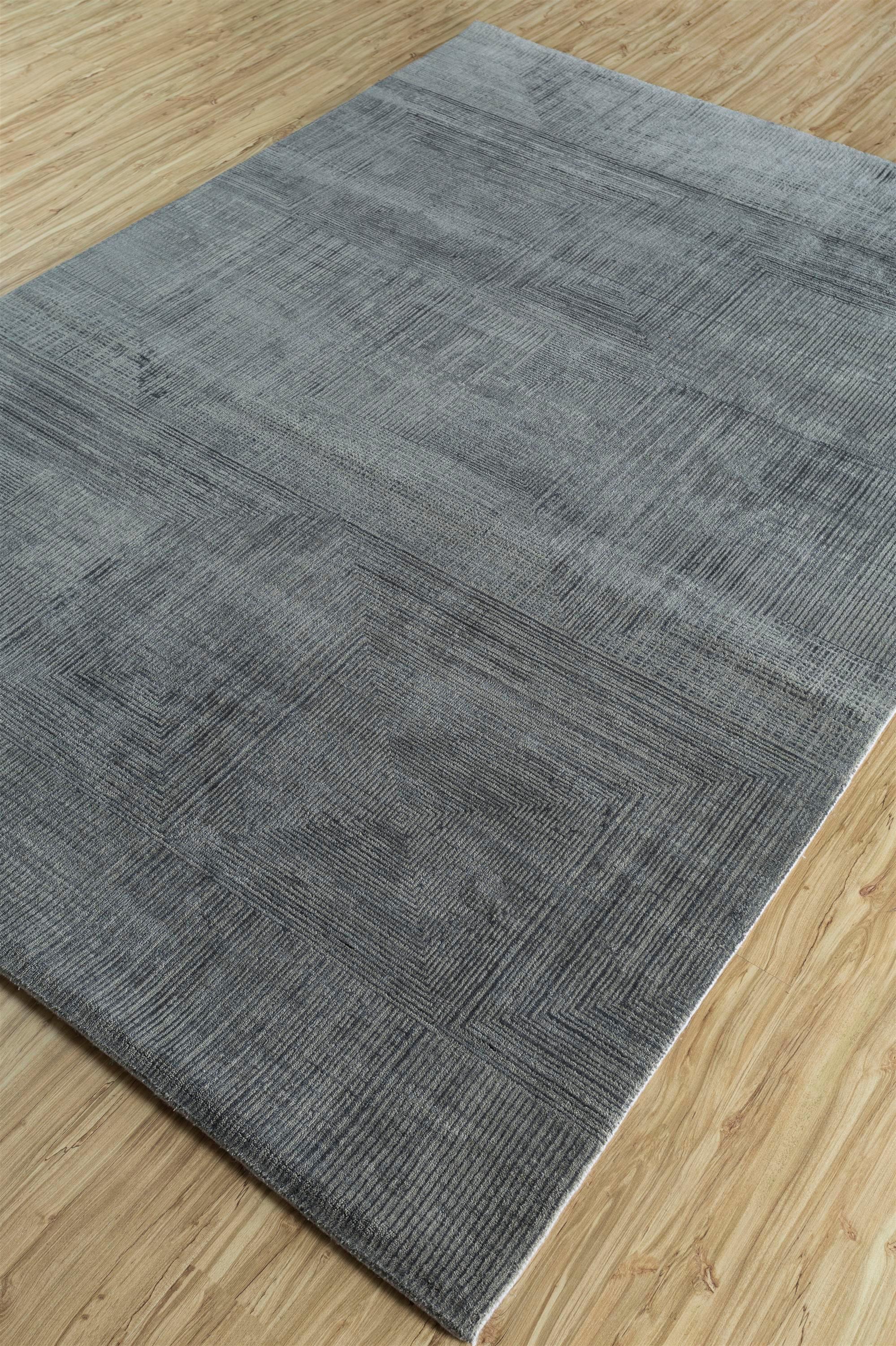 Moderne Tapis gris moyen 200x300 cm noué à la main Urban Shadows en vente