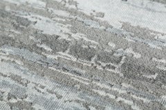 Jaipur Rugs 10X14 Feet Hand Knotted Carpet Wool And Bamboo Silk Grey And Black
