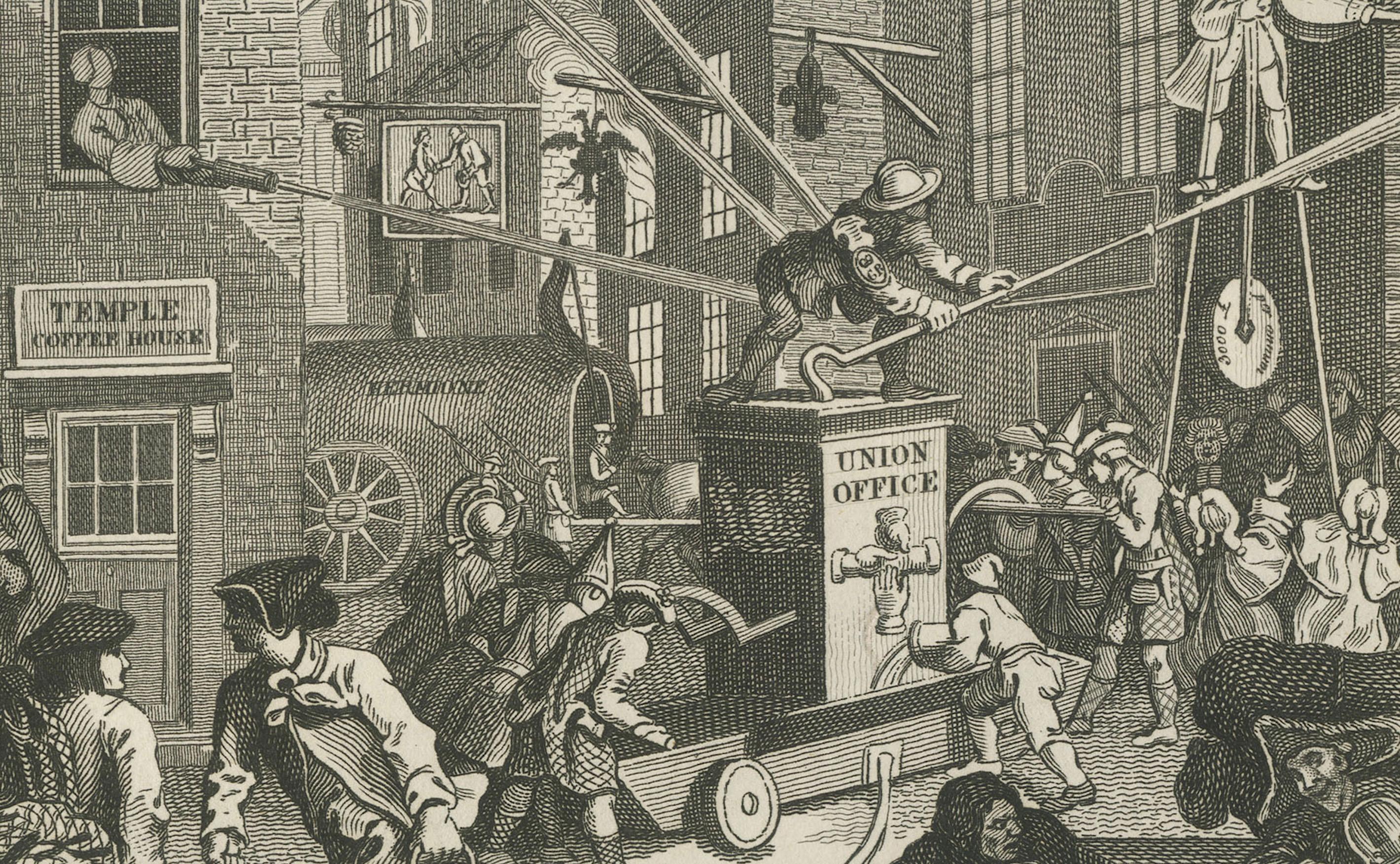 Early 19th Century Urban Turmoil and Rural Life: A Dual Perspective by Thomas Cook (1800) For Sale
