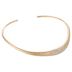 Urban Winter Big Choker in 18k Gold with Diamonds by Nada Ghazal Fine Jewelry