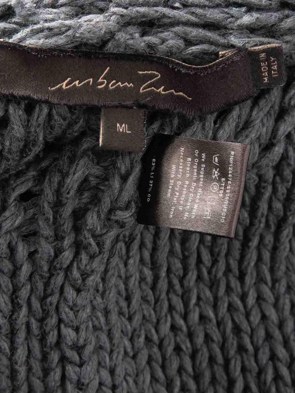 Urban Zen Blue Knit Long Sleeve Cardigan Size L For Sale 1