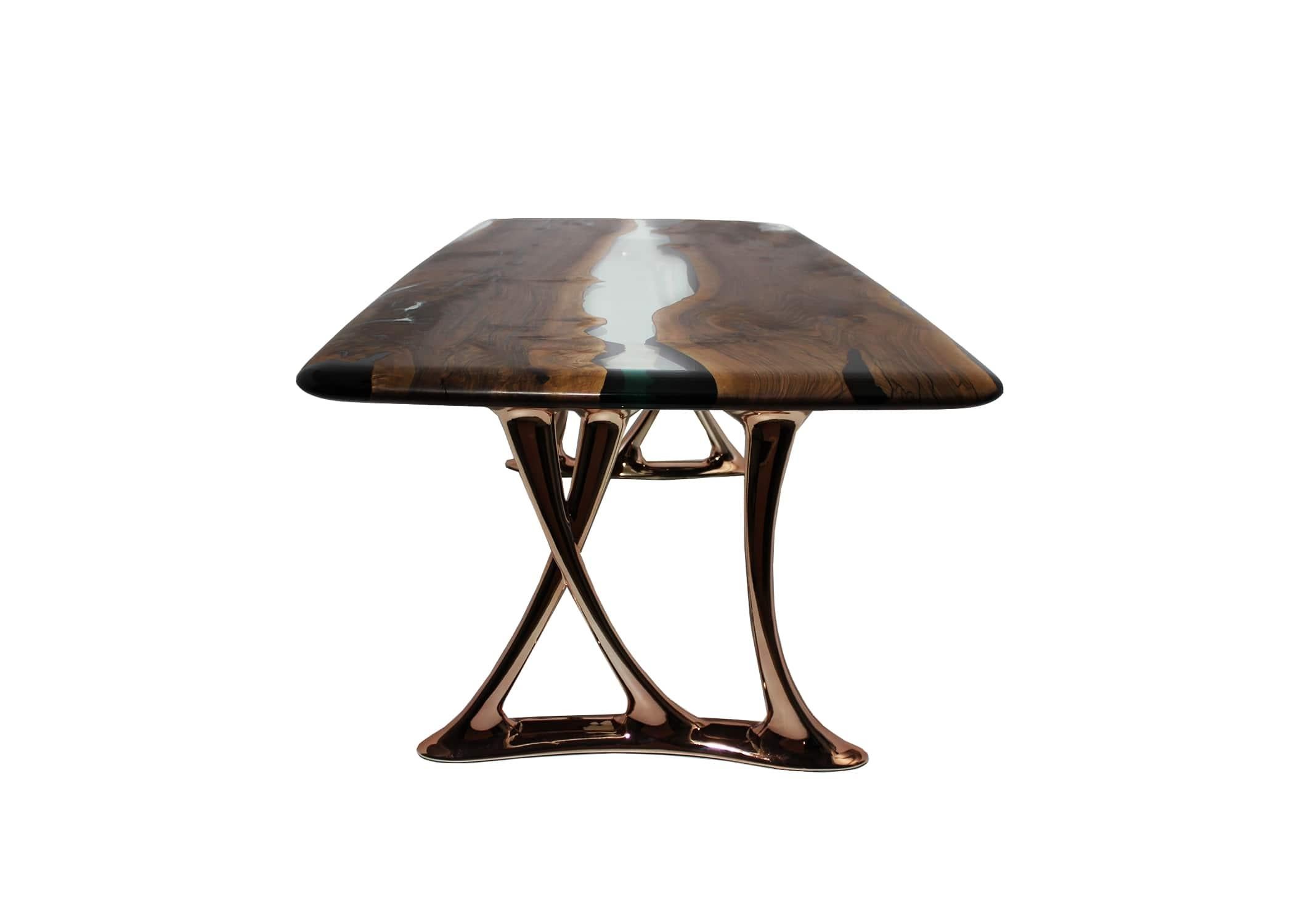 gold epoxy resin table
