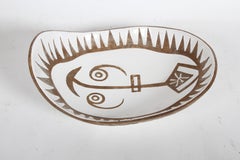 Urbano Zaccagnini Italian Ceramic Bowl in the Style of Picasso Mask Face Pottery