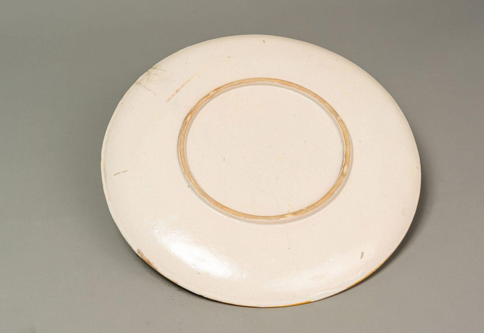 Baroque Urbino Ceramic Plate end 18th Century For Sale