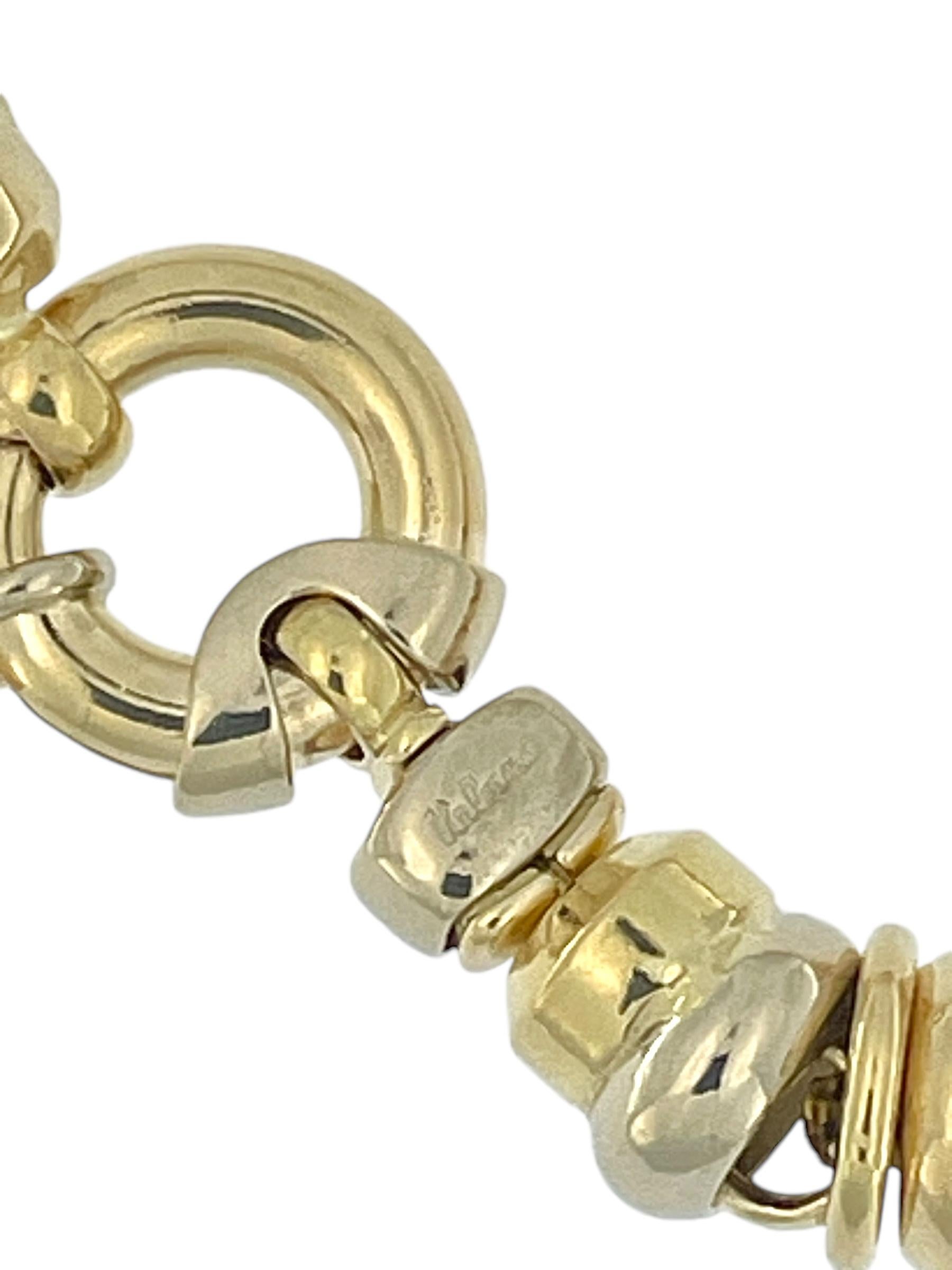 Modern Urbino Yellow and White Gold Tubular Necklace For Sale