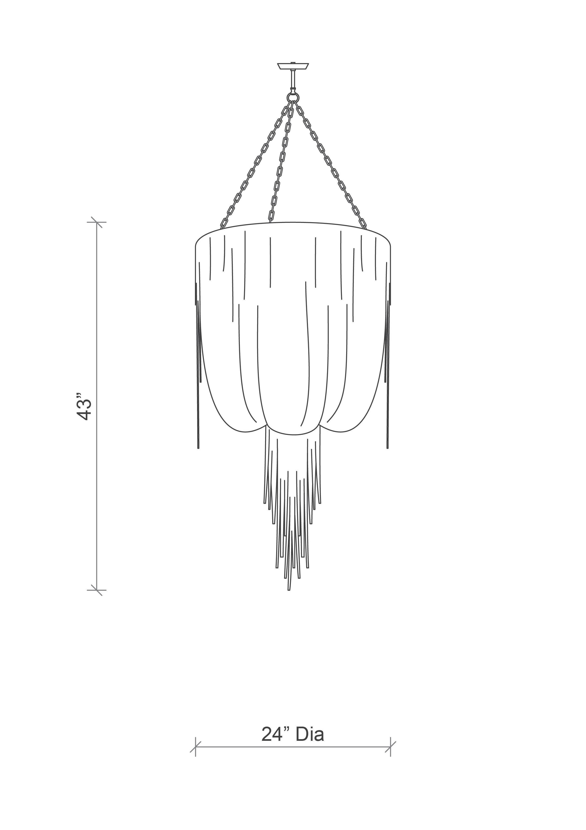 urchin leather chandelier