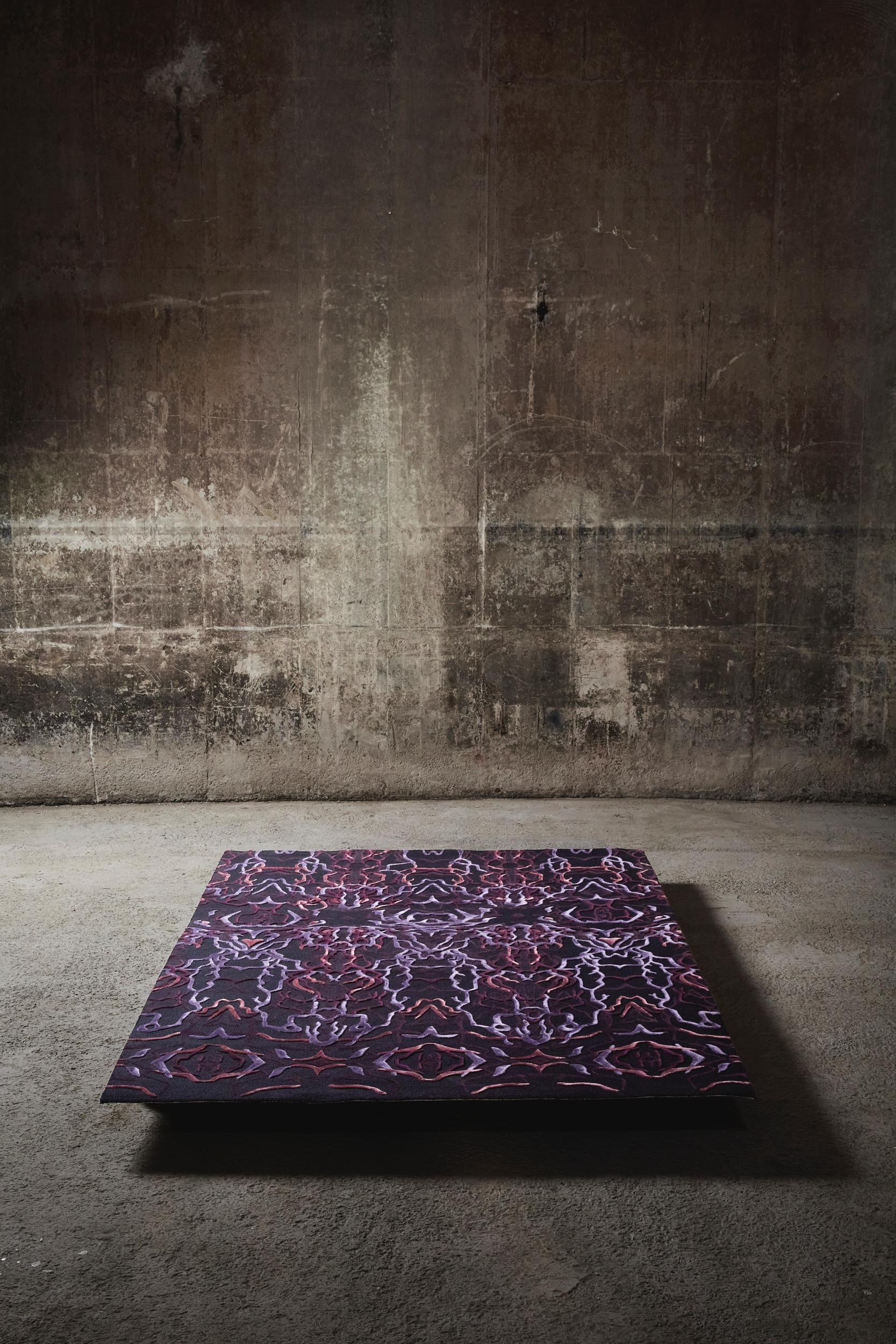 Norwegian Urd Blue Rug by Volver Studios For Sale