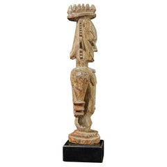 Urhobo People, Nigeria, Family Ancestor Statue with Rests of Kaolin