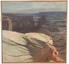 Désert puissant " Paysage contemporain de montagne en techniques mixtes