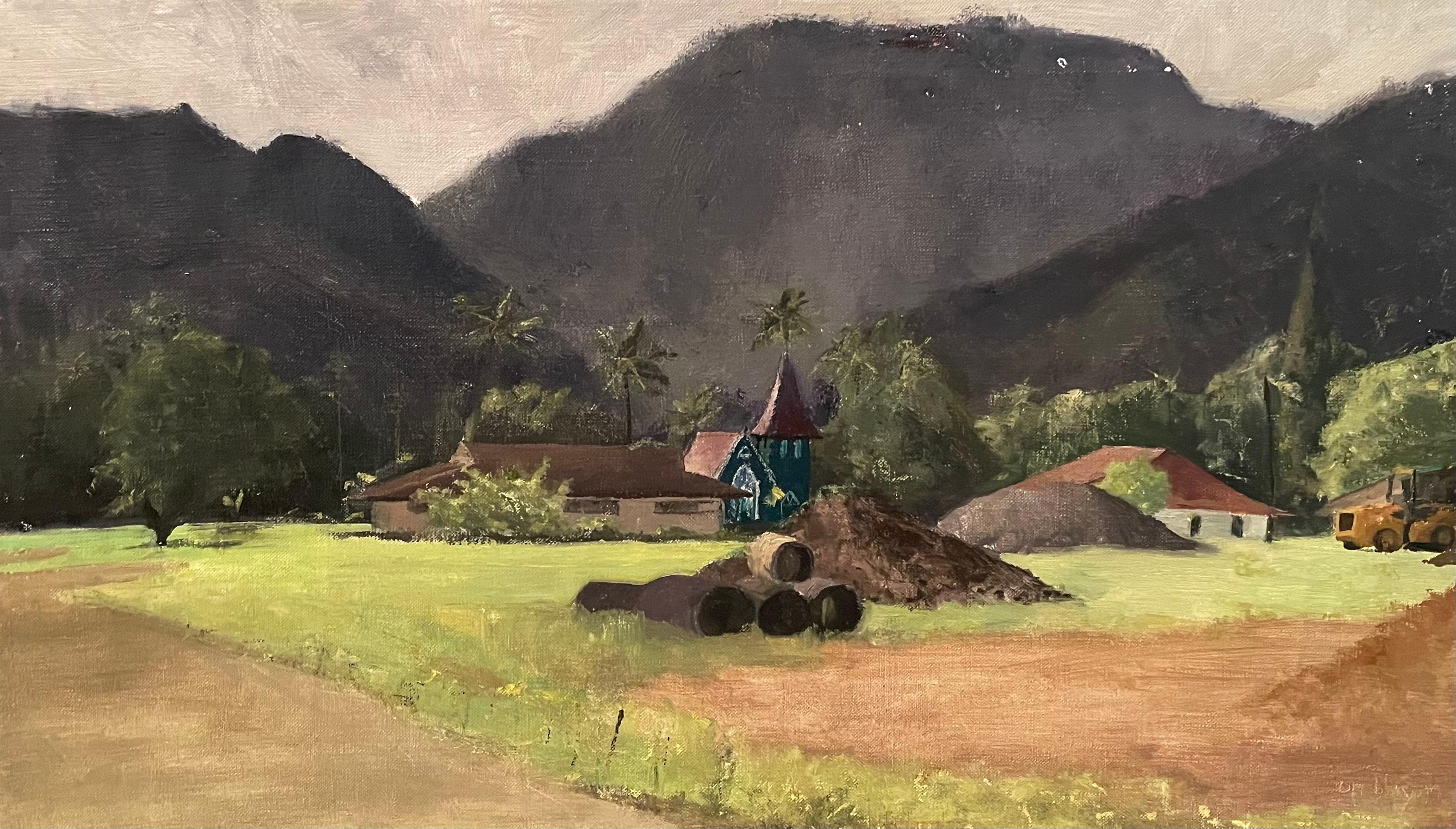 Uri Blayer Landscape Painting - "Sanctuary" Impressionist Realism Landscape Oil on Linen