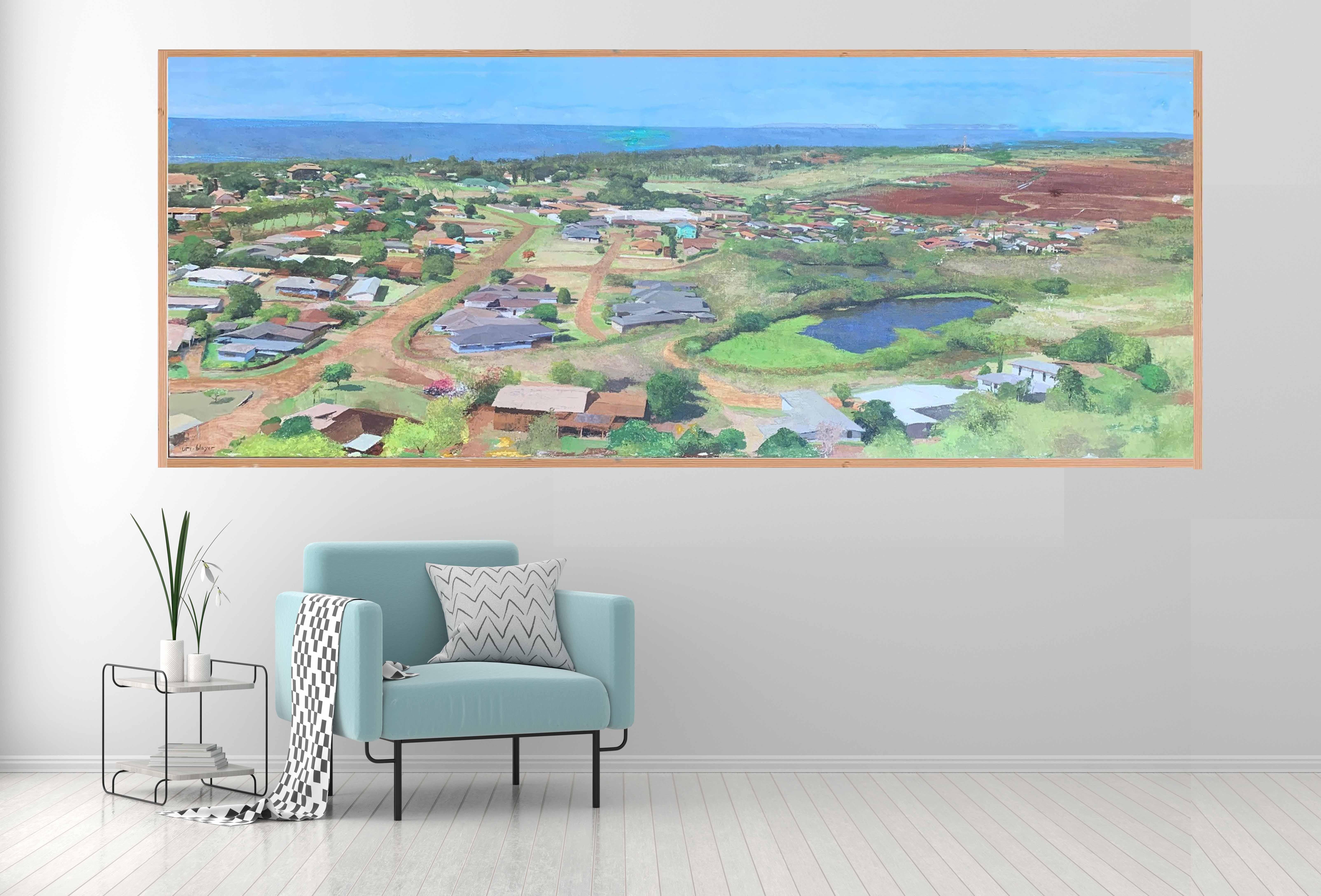‘Afternoon In Kauai'  Large Panoramic  Landscape  Oil On Canvas - Painting by Uri Blayer