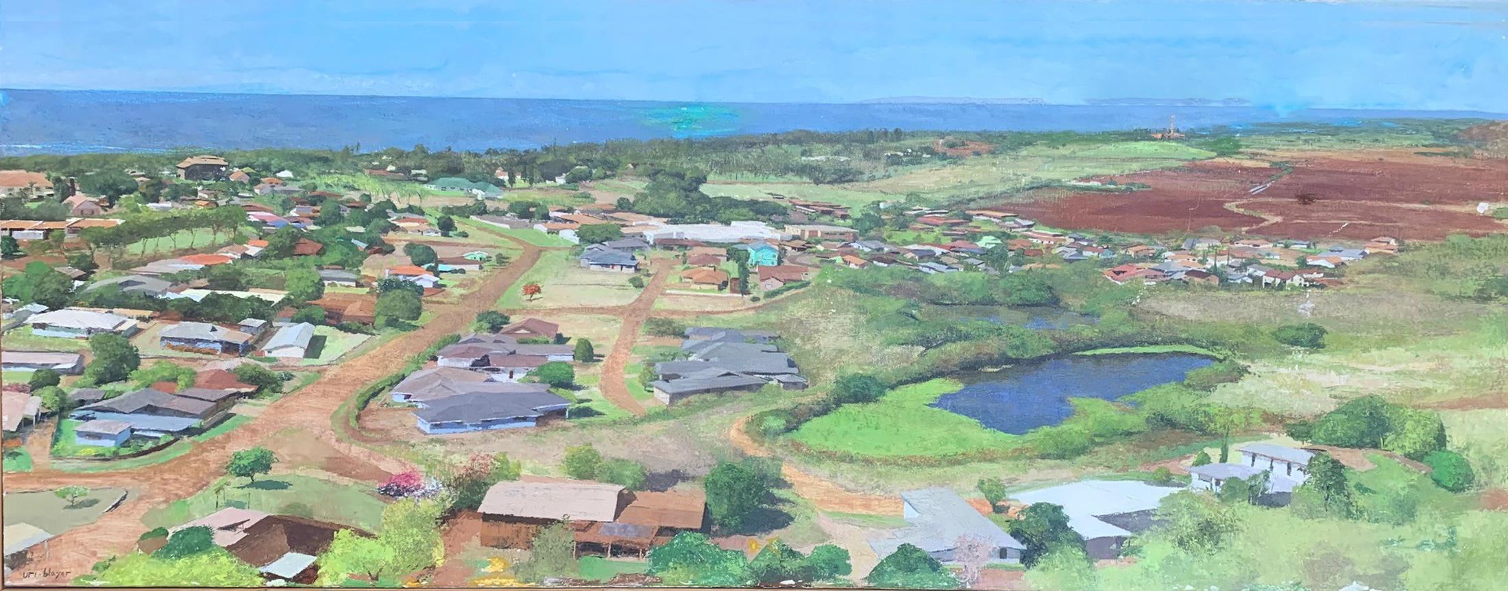 Uri Blayer Landscape Painting - ‘Afternoon In Kauai'  Large Panoramic  Landscape  Oil On Canvas
