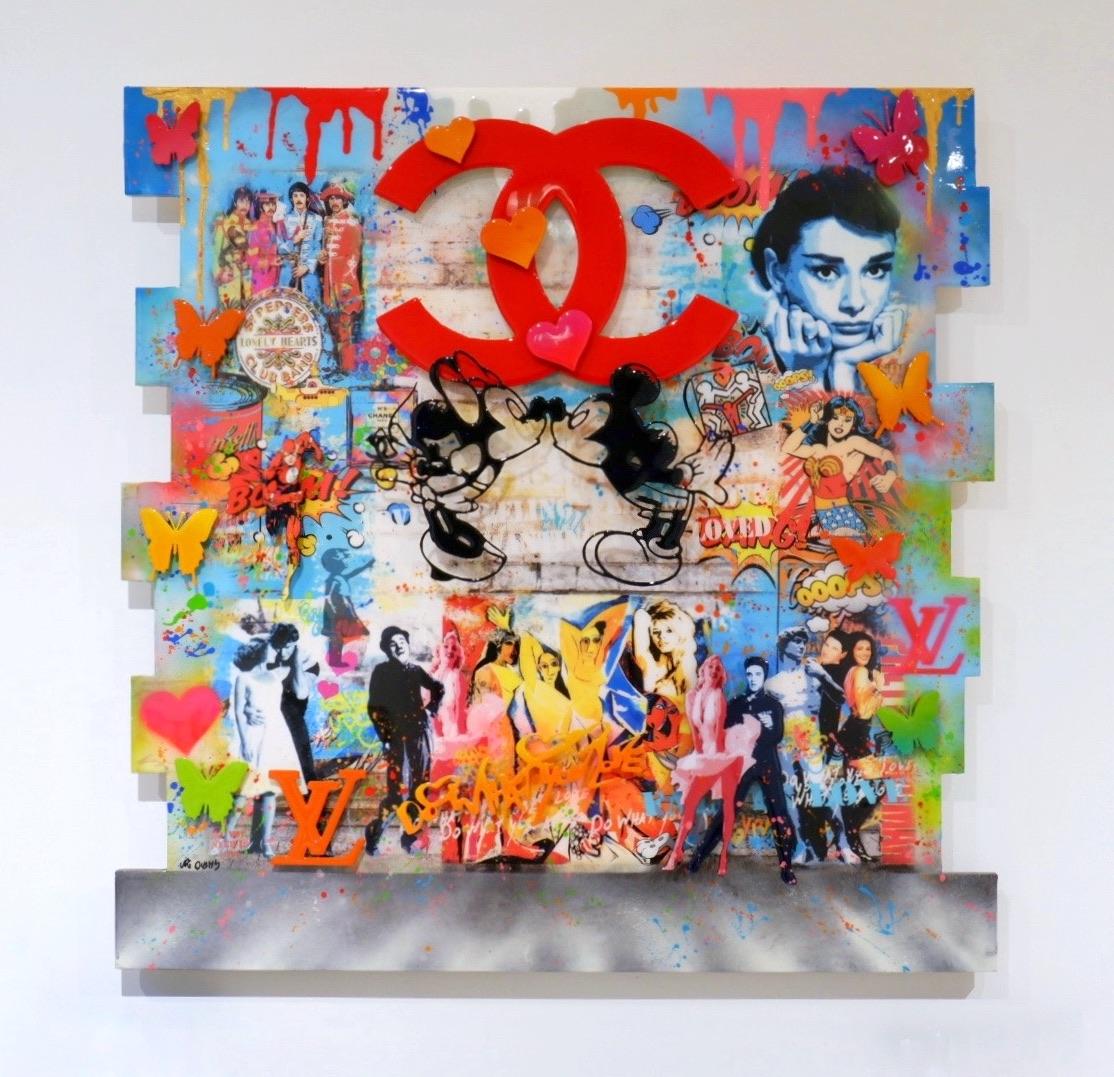 Amor a primera vista - Escultura mural original