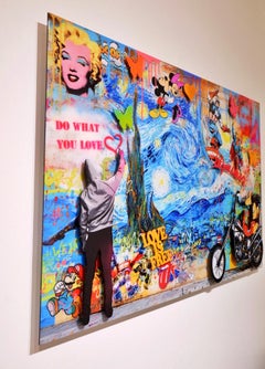 Starry Night Party - Original Wall Sculpture