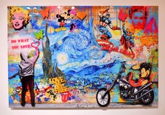 Fiesta nocturna estrellada - Escultura mural original
