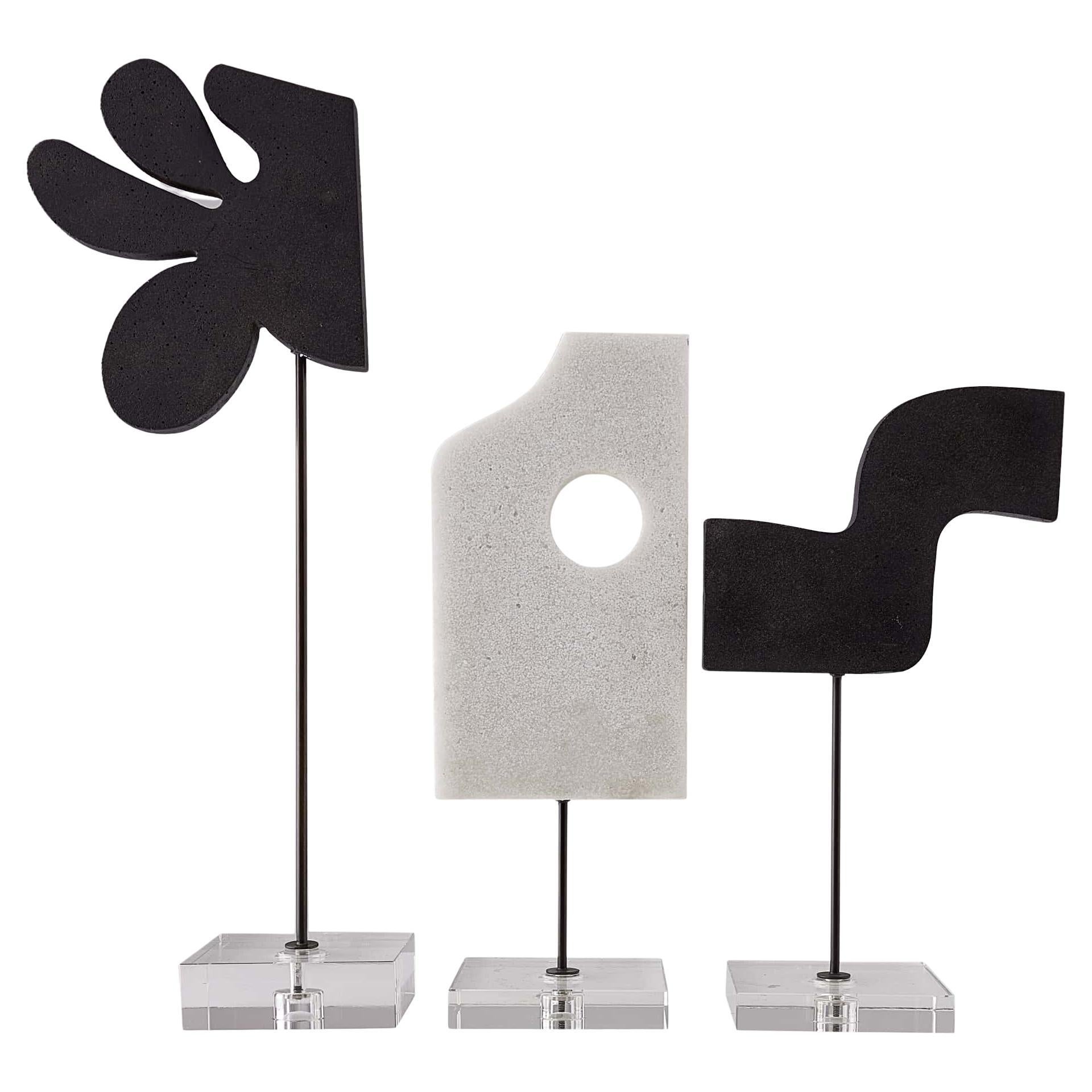 Uri Sculptures, Set of 3 ASC05 - Charcoal im Angebot