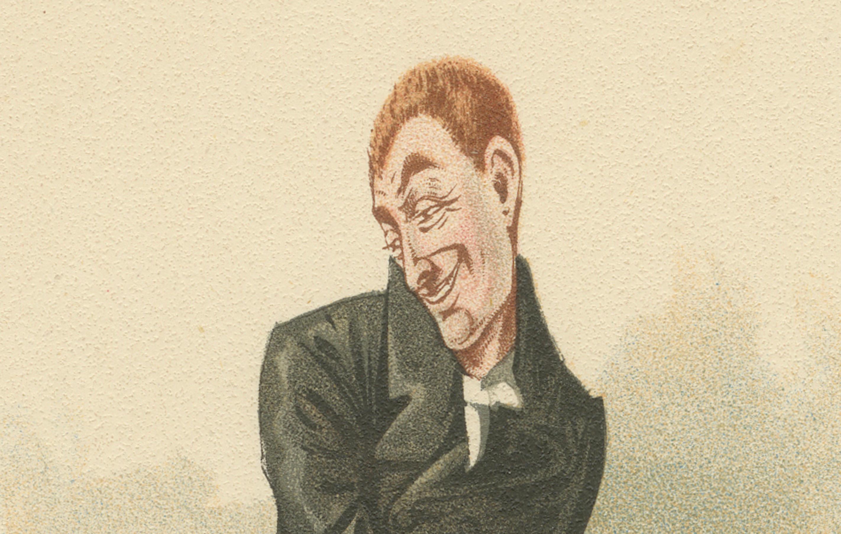Uriah Heep aus David Copperfield - Dickens Charakter Lithographie von Kyd, um 1889 im Zustand „Gut“ im Angebot in Langweer, NL