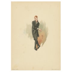 Uriah Heep da David Copperfield - Litografia del personaggio di Dickens realizzata da Kyd, 1889 ca.