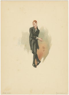 Uriah Heep aus David Copperfield - Dickens Charakter Lithographie von Kyd, um 1889