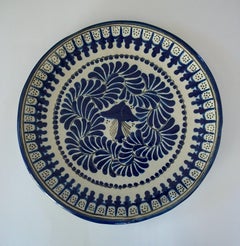 URIARTE TALAVERA - Hand Painted Pottery Charger - Mexico - Late 20th Century