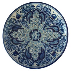 URIARTE TALAVERA - Hand Painted Pottery Charger - Mexico - Late 20th Century