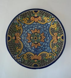 URIARTE TALAVERA - Hand Painted Pottery Plate - Mexico - Late 20th Century