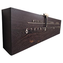 Uriel: 3-foot Wenge and Maple Linear Clocik