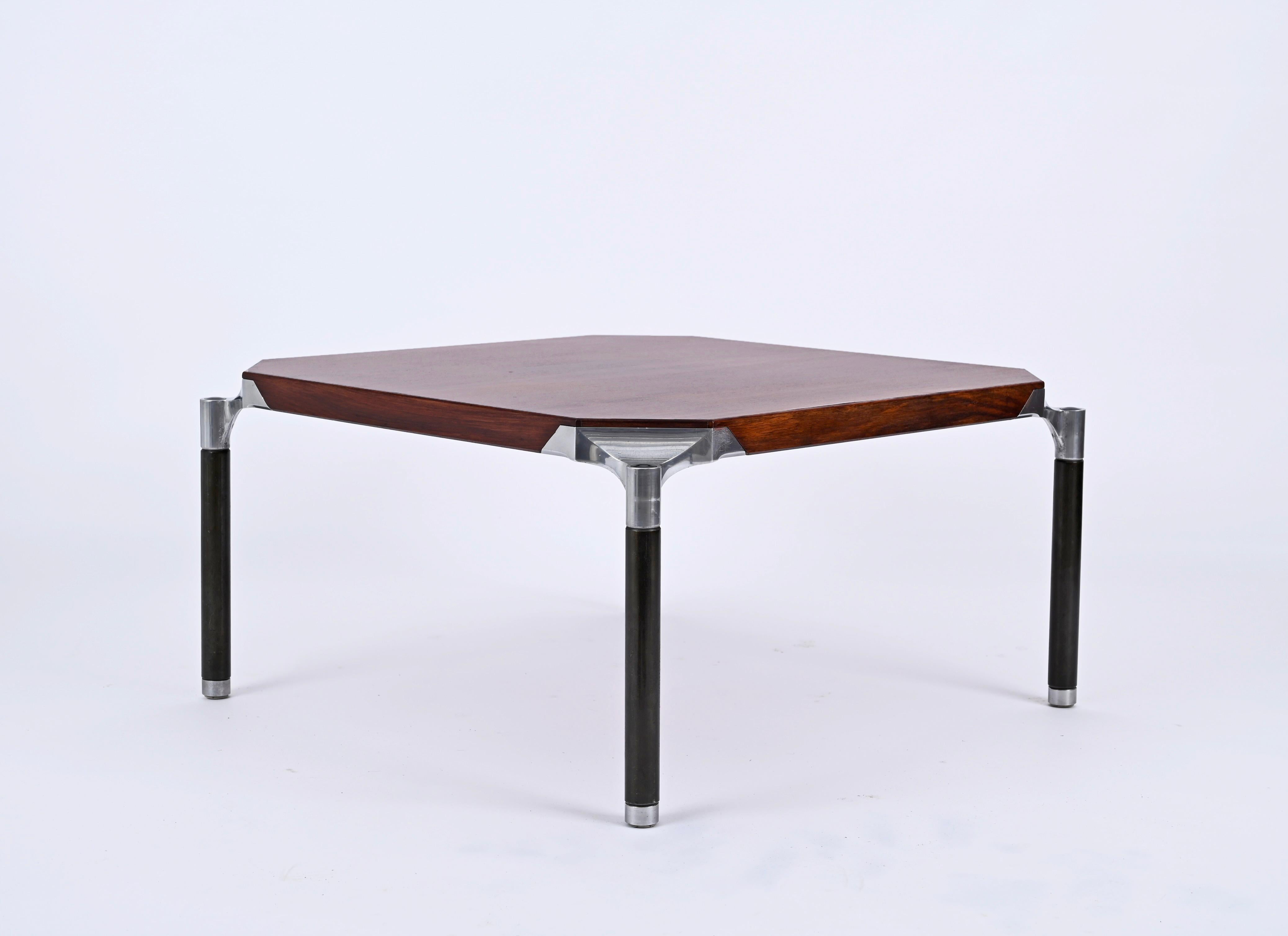 Mid-Century Modern Table basse carréerio d'Ico Parisi pour Mim Roma, Italie, années 1960 en vente