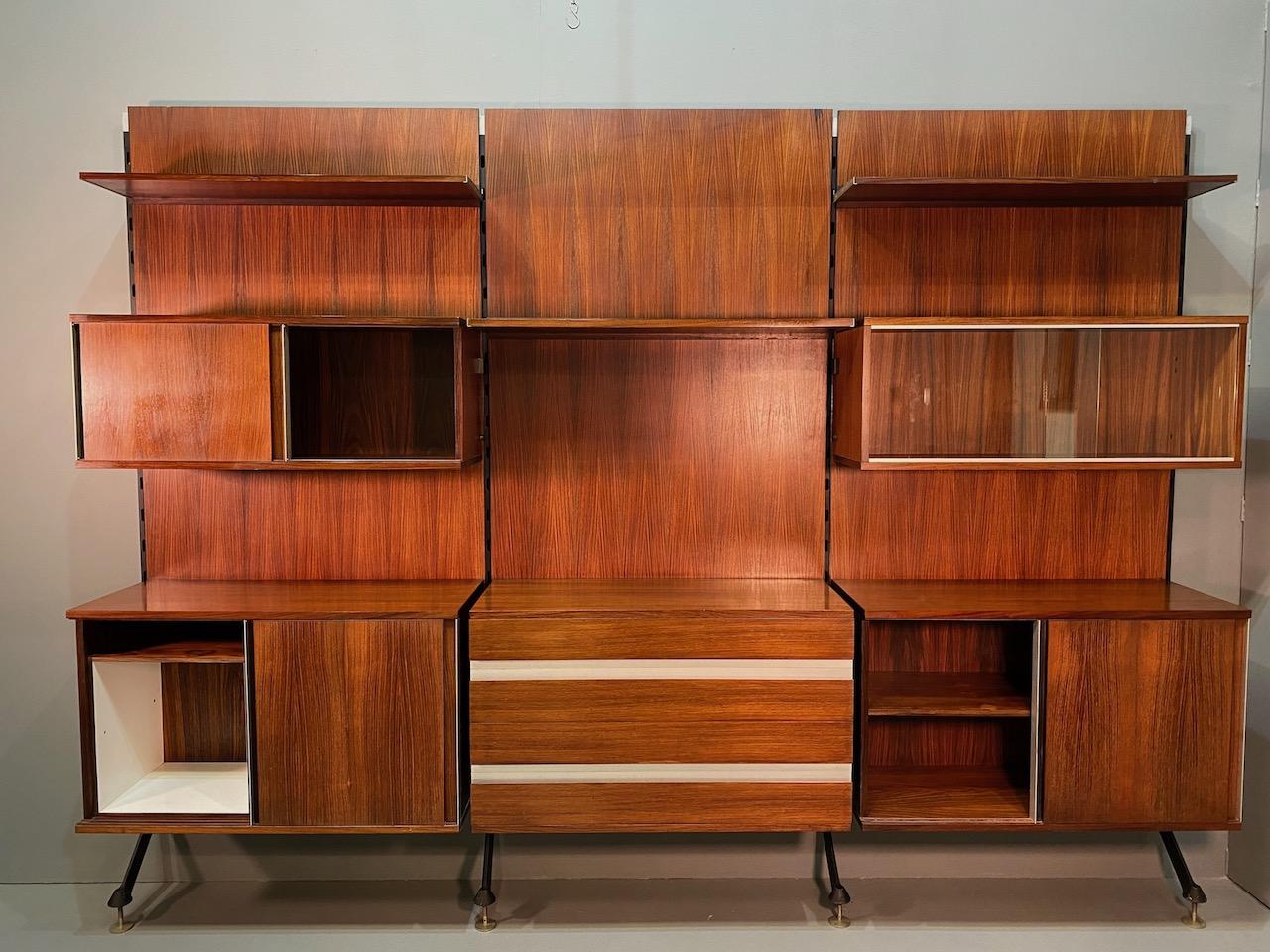 20th Century Urio Wall System by Ico Parisi for Mim Roma, Italy, 1957 For Sale