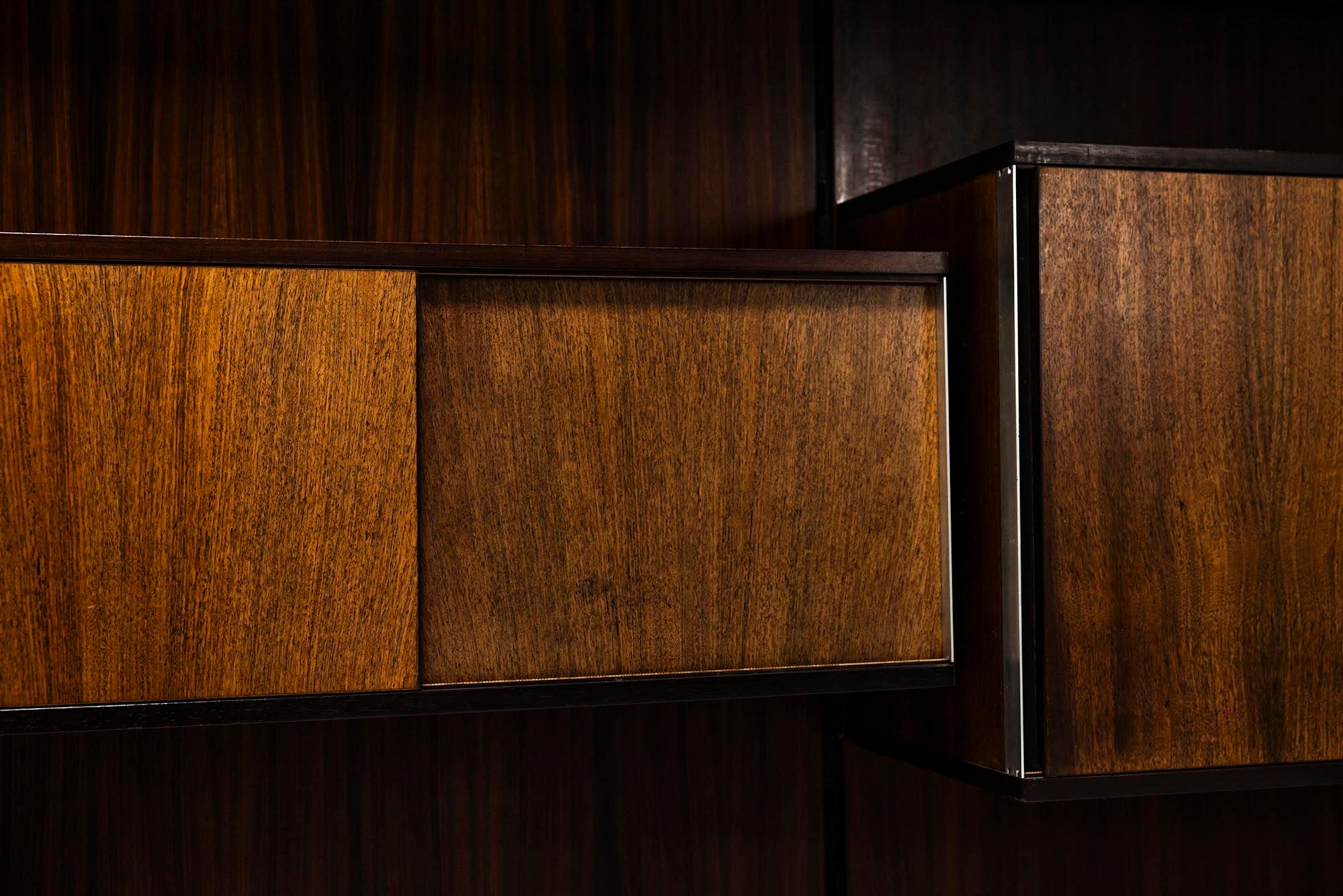 Urio Wall System in Rosewood by Ico and Luisa Parisi for MIM Roma, Italy 1957 For Sale 5